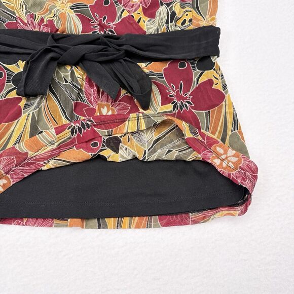 Apt. 9 Babydoll Top Size Petite Small Floral Flutter Sleeve V Neck Tie Front‎ - Picture 5 of 10